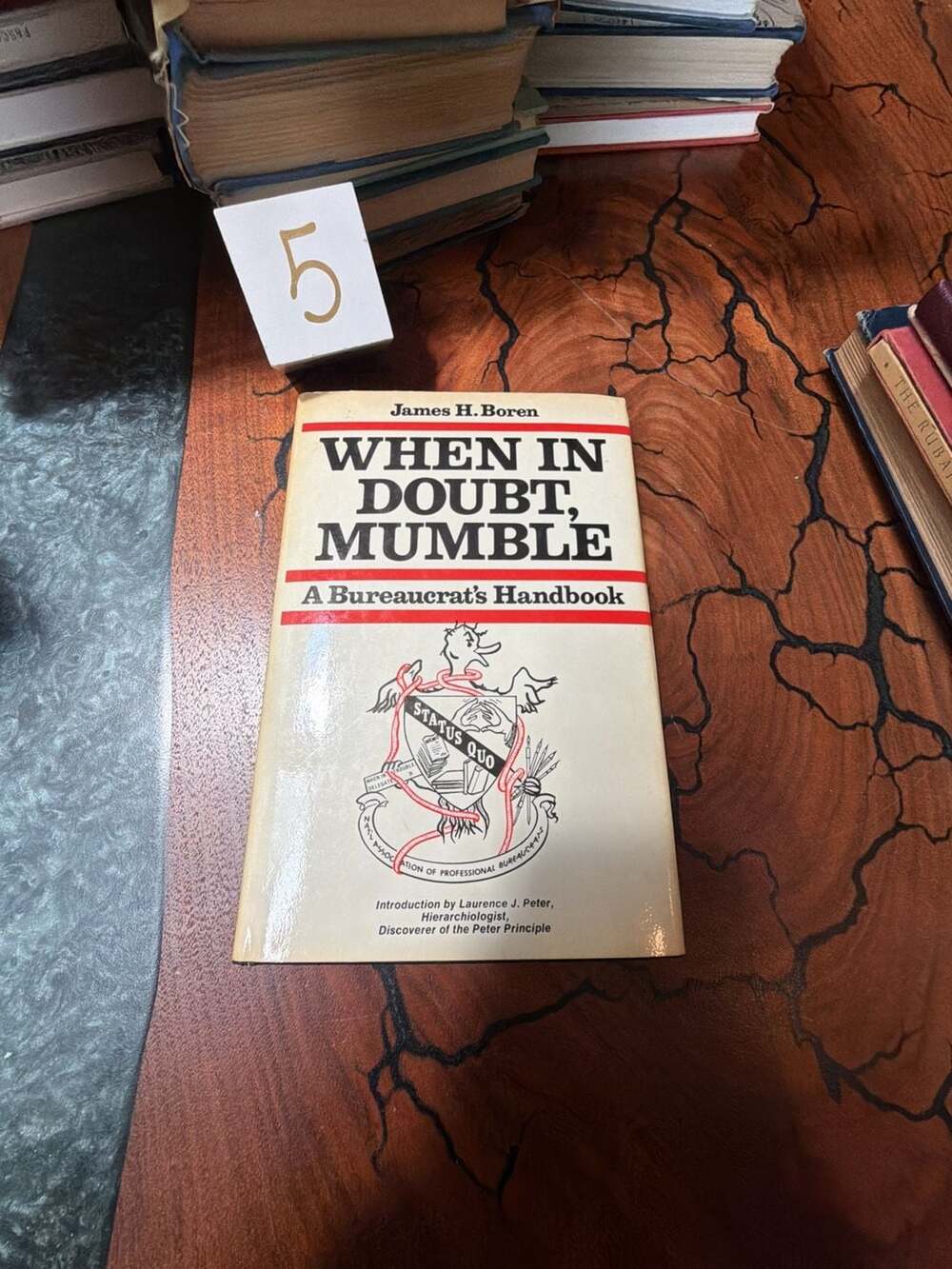 When in Doubt, Mumble: A Bureaucrat's Handbook by James H. Boren (1972 Hardcover